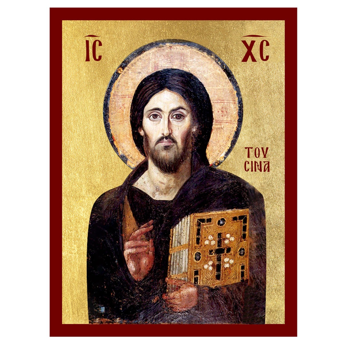 Christus-Pantokrator-Ikone (griechische Handarbeit)