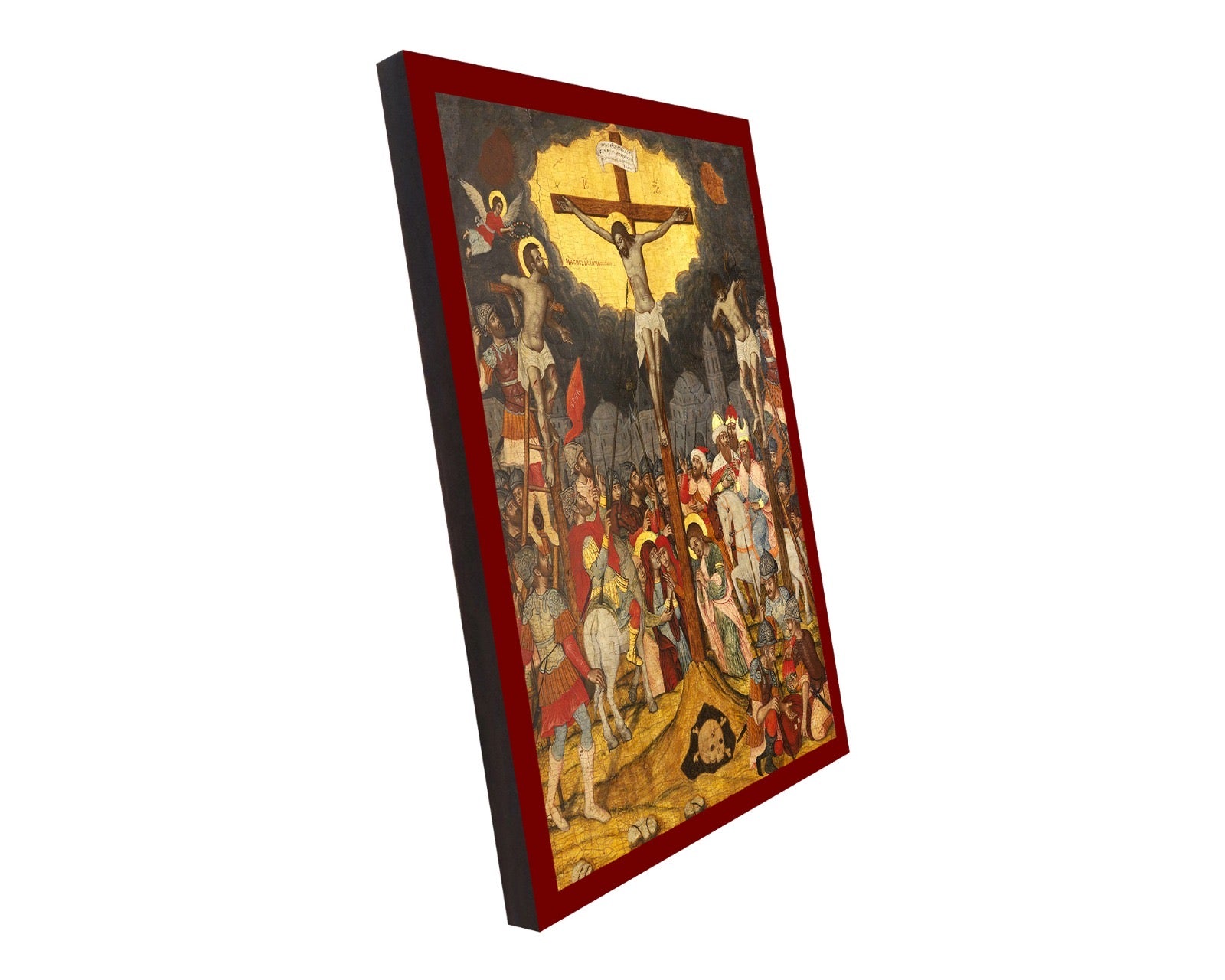 Ikone der Kreuzigung Christi (griechische Handarbeit)